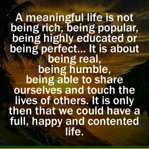 A meaningful life
