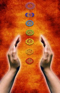 Hands Cupping Chakras