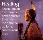 healing releases the damage so it no longer controls life